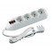 TICINO MULTIPRESA 4 POSTI BP+SCHUKO C/C 3X1 MT.1,5