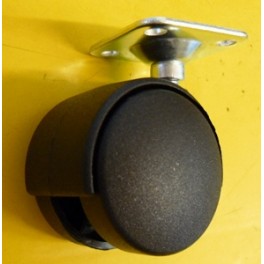 RUOTA DOPPIA NYLON MM.50 C/PIASTRA