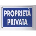 CARTELLO PLAST. MM.300X200 PROPRIETA' PRIVATA