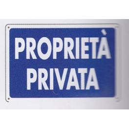 CARTELLO PLAST. MM.300X200 PROPRIETA' PRIVATA