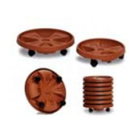 SOTTOVASO TERRACOTTA D.35 C/RUOTE ART.11350