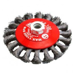 SPAZZOLA CONICA C/MAZZETTI RITORTI MM.95 M14 309