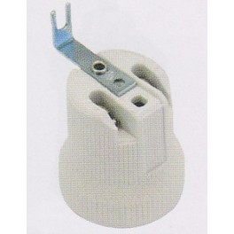 PORTALAMPADE E27 PORCELLANA STAFFA PIEGATA 678