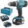 MAKITA DHP453 RFE AVVITATORE A PERCUSSIONE 18V 3,0AH LITIO  CON 2 BATTERIE 