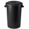 BIDONE NERO LT.70 + COPERCHIO