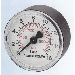 MANOMETRO 1/4" ATTACCO CENTRALE P.60