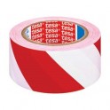 NASTRO SEGNALETICO ADESIVO MM.50 MT.33 BIANCO/ROSSO