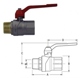 VALVOLA A SFERA MF 1" A LEVA EVOLUTION