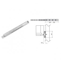 GUIDA X CASSETTI ZINCATA CM.45 H.45MM