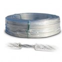 FUNE ZINCATA RIVESTITA PVC TRASP. MM.4X100MT
