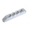 MULTIPRESA 4 POSTI BIPASSO+SCHUKO S/CAVO BIANCA
