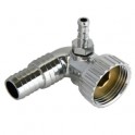CURVA SCARICO LAVATRICE 1" CROMATO CON ATTACCO ASCIUGATRICE d'8